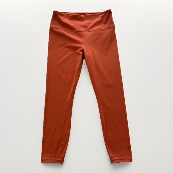 Athleta Pants - Athleta Orange‎ 3/4 Crop Leggings Medium Sporty Chic Performance Wear Key Pocket